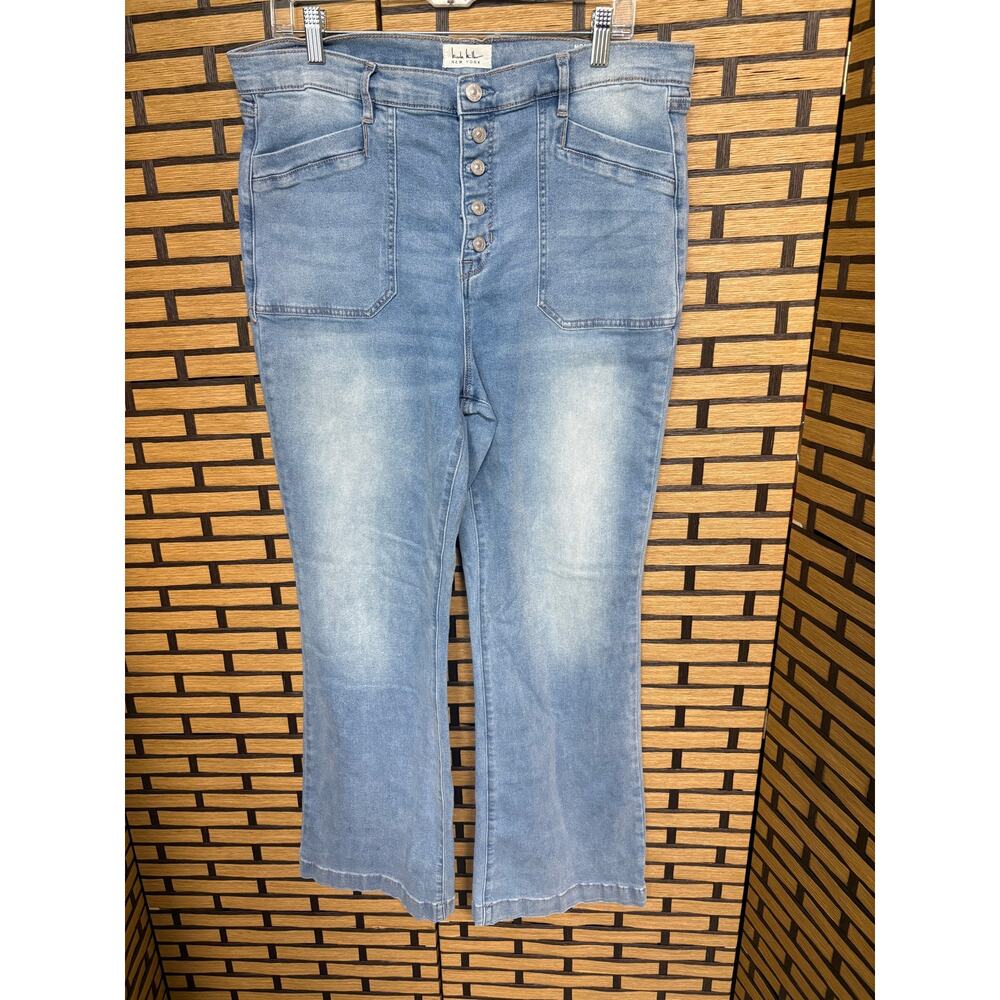 Nicole Miller Nomad Super High Rise Flare Jeans Size 16